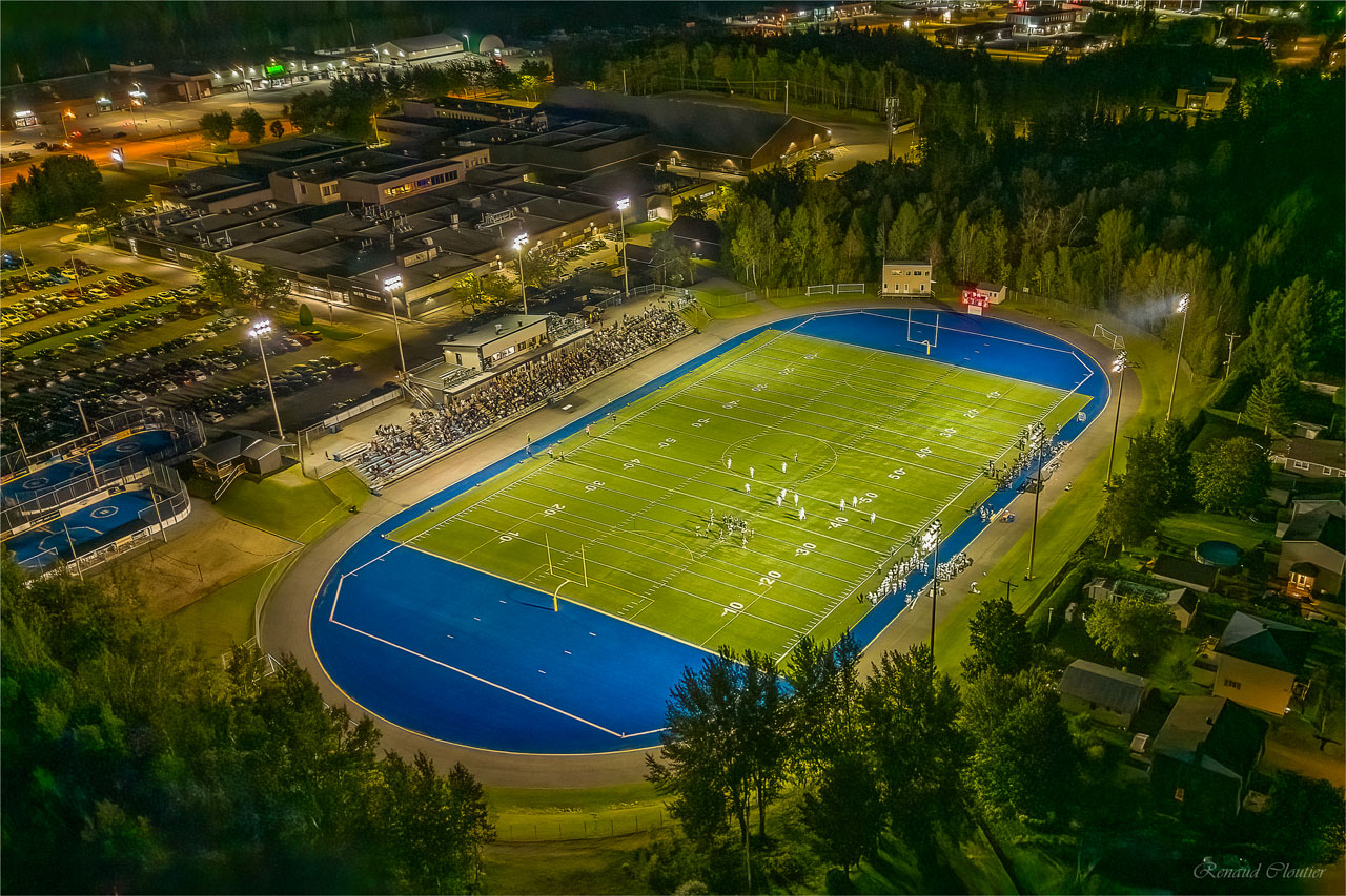 Photo aérienne d'un terrain de football